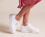 schoenen Keds driedubbele leren sneaker wit vrouwen 86BZ90 - Image 2
