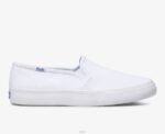 schoenen Keds dubbeldekker canvas slip op sneaker wit vrouwen 86BZ2
