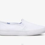 schoenen Keds dubbeldekker canvas slip op sneaker wit vrouwen 86BZ2
