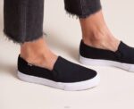 schoenen Keds dubbeldekker canvas slip op sneaker zwart vrouwen 86BZ1 - Image 2