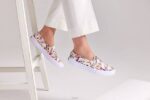 schoenen Keds dubbeldekker eiland print slip op sneaker grijs roze vrouwen 86BZ21 - Image 2