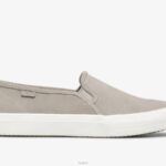 schoenen Keds dubbeldekker geperforeerde suède instapsneaker grijs vrouwen 86BZ44