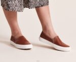 schoenen Keds dubbeldekker lederen instapsneaker cognac vrouwen 86BZ26 - Image 2
