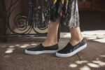 schoenen Keds dubbeldekker lederen instapsneaker zwart vrouwen 86BZ27 - Image 2
