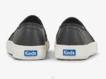 schoenen Keds dubbeldekker reliëf lederen slip op sneaker zwart vrouwen 86BZ24 - Image 2