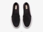schoenen Keds dubbeldekker reliëf lederen slip op sneaker zwart vrouwen 86BZ24 - Image 3