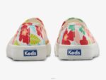 schoenen Keds dubbeldekker tropische print slip op sneaker wit koraal vrouwen 86BZ13 - Image 2