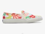 schoenen Keds dubbeldekker tropische print slip op sneaker wit koraal vrouwen 86BZ13