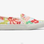 schoenen Keds dubbeldekker tropische print slip op sneaker wit koraal vrouwen 86BZ13