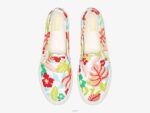 schoenen Keds dubbeldekker tropische print slip op sneaker wit koraal vrouwen 86BZ13 - Image 3