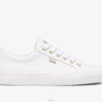 schoenen Keds jump-kick leren sneaker wit goud vrouwen 86BZ84
