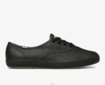 schoenen Keds kampioen originele leren sneaker zwart vrouwen 86BZ112