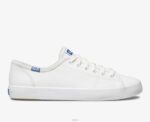 schoenen Keds kickstart leren sneaker wit Blauw vrouwen 86BZ91