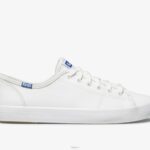 schoenen Keds kickstart leren sneaker wit Blauw vrouwen 86BZ91