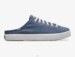 schoenen Keds kickstart mule canvas gestreepte instapsneaker blauw vrouwen 86BZ45
