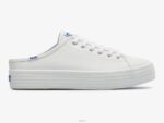 schoenen Keds triple kick muilezel lederen instapsneaker wit vrouwen 86BZ46