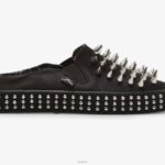 schoenen Keds x Maisie Wilen terugslag muilezel stud slip op sneaker zwart vrouwen 86BZ56